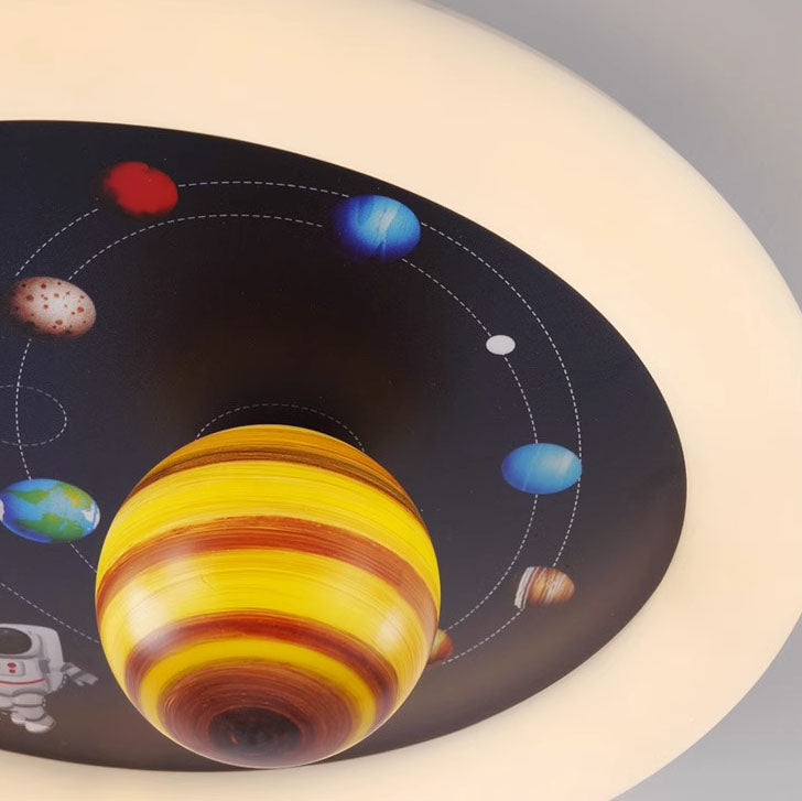 Lumendat Contemporary Nordic Hardware Round Planet Cartoon LED Flush Mount Ceiling Light For Bedroom Lumendat
