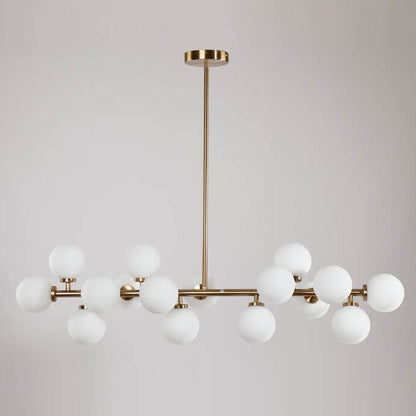 Nordic Light Luxury Magic Bean Glass Ball 16-light Island Light Chandelier