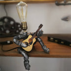 Industrial Plumbing Guitar Robot 1-Light Table Lamp Lumendat