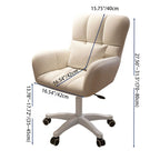Modern Minimalist Square Back Velvet Cotton Nylon Desk Chair Backrest Armrest For Home Office DFM-F