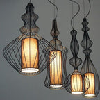 Industrial Retro Metal Birdcage 1-light Lantern Pendant Light BulbSquare