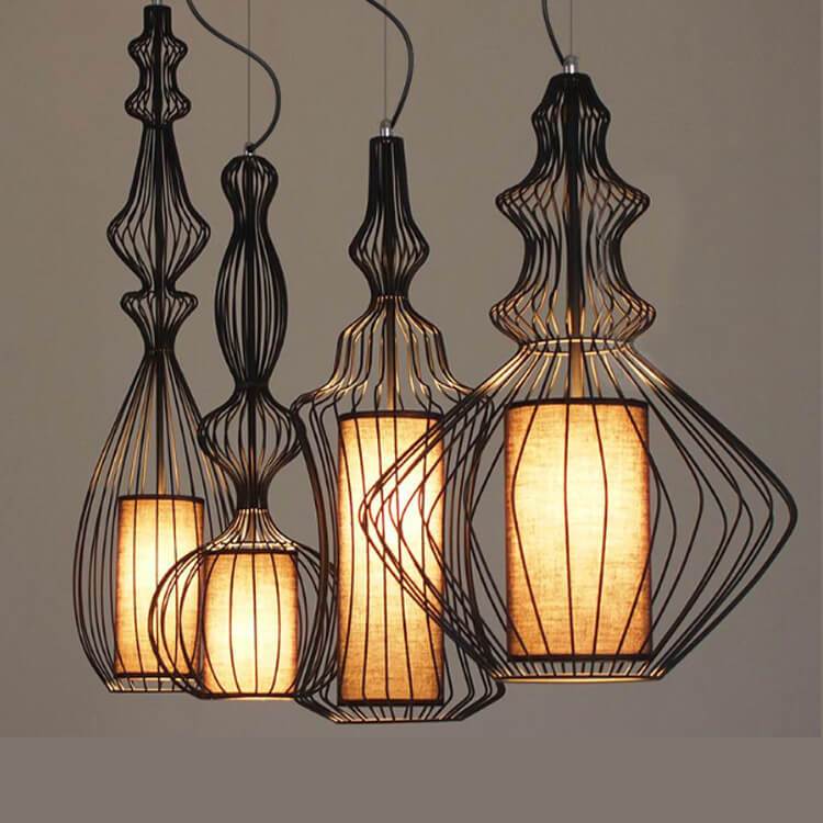 Industrial Retro Metal Birdcage 1-light Lantern Pendant Light BulbSquare