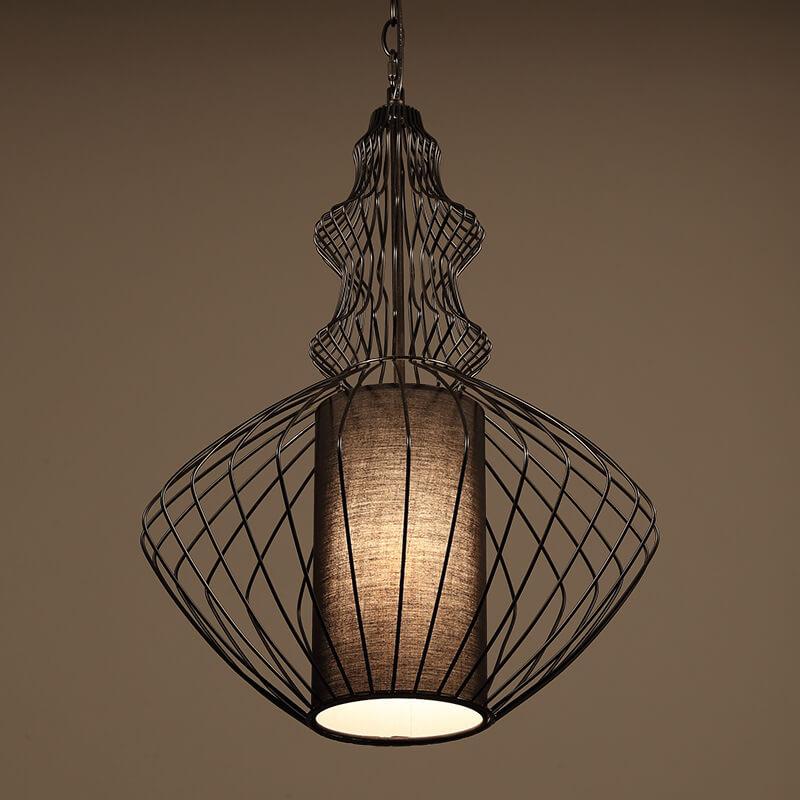 Industrial Retro Metal Birdcage 1-light Lantern Pendant Light BulbSquare