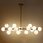 Nordic Light Luxury Magic Bean Glass Ball 16-light Island Light Chandelier Lumendat