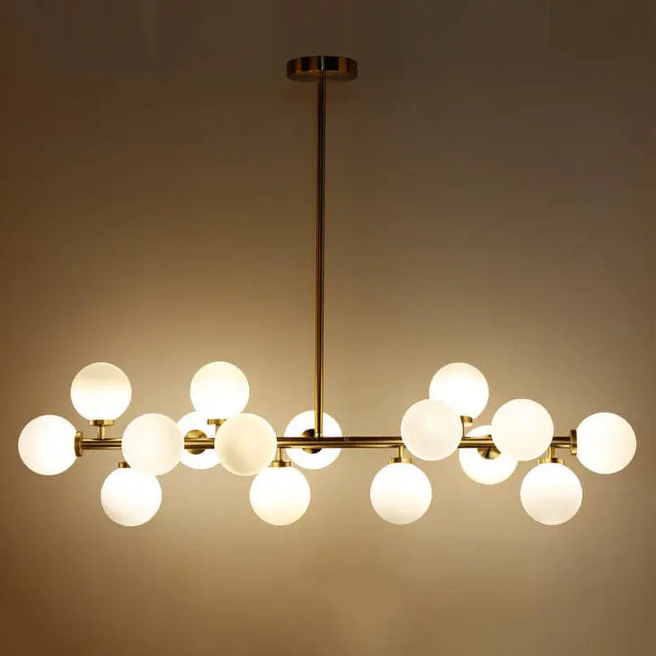 Nordic Light Luxury Magic Bean Glass Ball 16-light Island Light Chandelier Lumendat