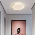 Modern Minimalist Pebble Shape Acrylic Hardware LED Flush Mount Ceiling Light For Bedroom Lumendat