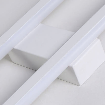 Modern Minimalist Geometric Dual Straight Line LED Semi-flush Mount Ceiling Light for Hallway
