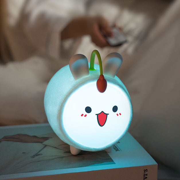 Lumendat Modern Creative Plush Doll Rabbit Colorful Remote Control Pat Night Light Table Lamp Lumendat
