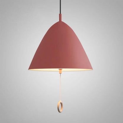 Modern Macarons Tapered Metal 1-light Pendant Lighting with Pull Ring