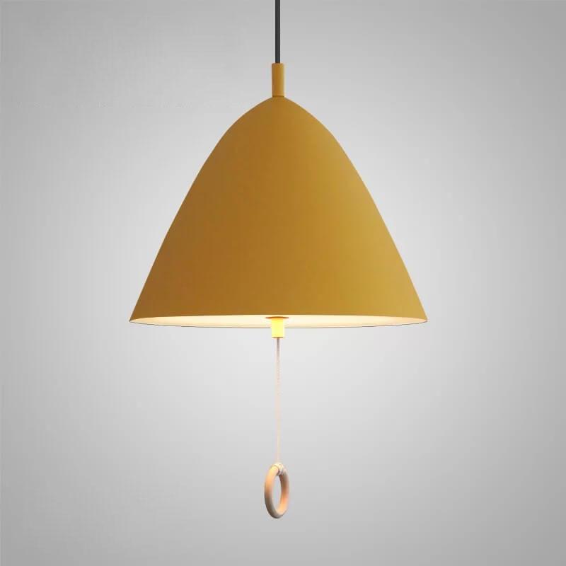 Modern Macarons Tapered Metal 1-light Pendant Lighting with Pull Ring