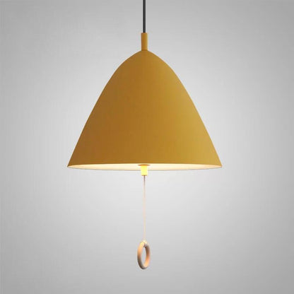 Modern Macarons Tapered Metal 1-light Pendant Lighting with Pull Ring