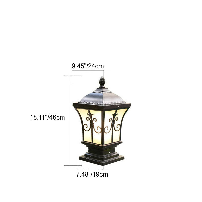 Modern Vintage Waterproof Patio Solar Outdoor Column Head Light Lumendat