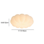 Contemporary Nordic Pe Shade Kid's Flowers LED Flush Mount Ceiling Light for Bedroom BulbSquare