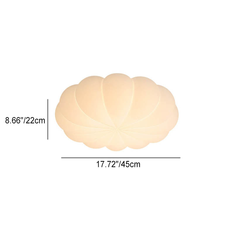 Contemporary Nordic Pe Shade Kid's Flowers LED Flush Mount Ceiling Light for Bedroom BulbSquare