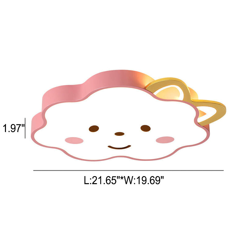 Lumendat Cartoon Creative Clouds Cat Ears LED Flush Mount Ceiling Light Lumendat
