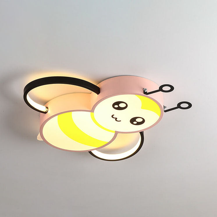 Lumendat Cartoon Creative Bees Acrylic Iron LED Flush Mount Ceiling Light Lumendat