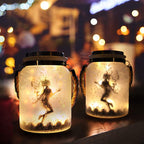 Solar Creative Fairy Frosted Glass Jar LED Outdoor Light Lumendat