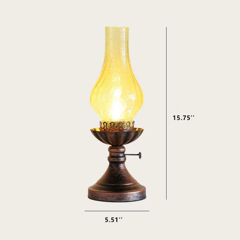 Vintage Antique Kerosene Oil Lamp 1-Light Table Lamp Lumendat