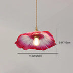 Modern Art Deco Sunflower Copper Glass 1-light Pendant Light for Living Room Lumendat