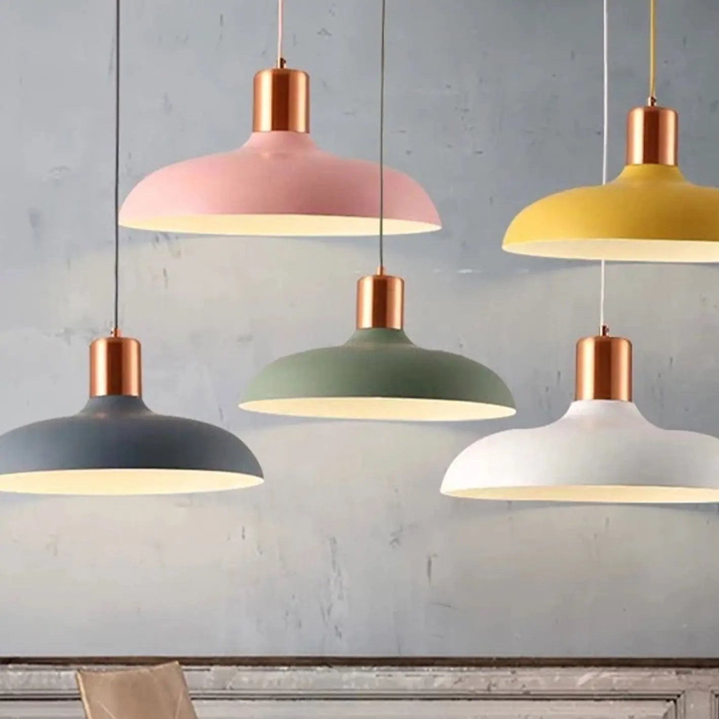 Nordic Creative Macaron Color 1-light Pendant Light BulbSquare