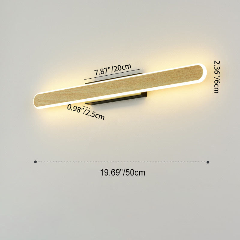 Scandinavian Modern Minimalist Wood LED Vanity Light Wall Sconce Lamp Lumendat