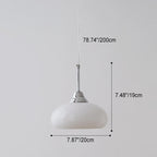 Contemporary Nordic Round Dome Iron Glass 1-Light Pendant Light For Living Room Lumendat