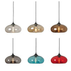 Creative Colored Glass Oval 1-light Pendant Light Lumendat