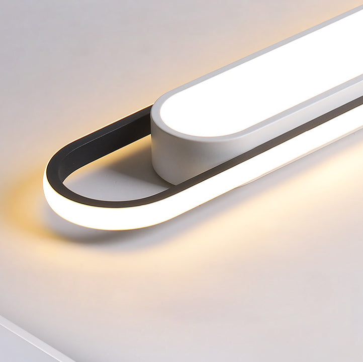 Nordic Minimalist Long Bar Ring LED Flush Mount Ceiling Light Lumendat