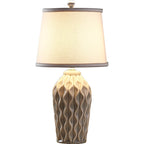 Modern Simple Fabric Ice Cracked Ceramics 1-Light Table Lamp Lumendat