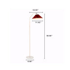Minimalist Fabric Pleated Shade 1-Light Standing Floor Lamp Lumendat