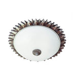 Vintage Glass Sun Bowl Shaped 1/3-Light Flush Mount Ceiling Light Lumendat