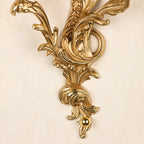 French Vintage Brass Candle 2/3 Light Wall Sconce Lamp