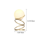 Modern Creative Spiral Circle Base Glass Ball 1-Light Table Lamp Lumendat