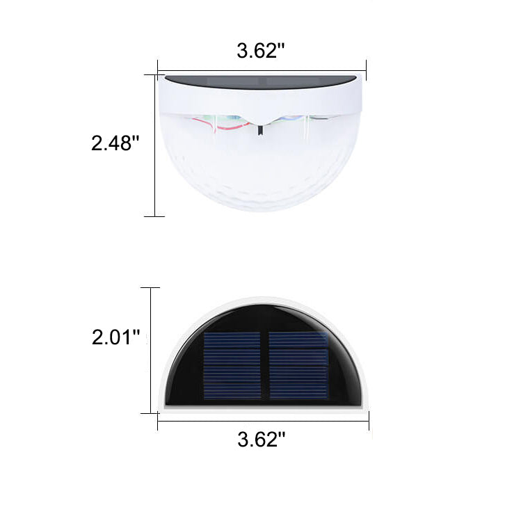 Solar Semi Circle Outdoor Waterproof Light Shadow Fence Wall Sconce Lamp Lumendat