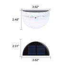Solar Semi Circle Outdoor Waterproof Light Shadow Fence Wall Sconce Lamp Lumendat