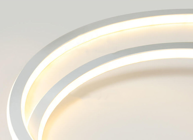 Nordic Minimalist Double Circle LED Flush Mount Ceiling Light Lumendat