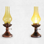 Vintage Antique Kerosene Oil Lamp 1-Light Table Lamp Lumendat