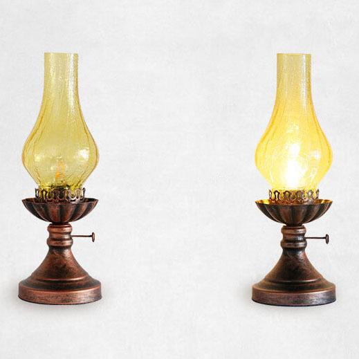 Vintage Antique Kerosene Oil Lamp 1-Light Table Lamp Lumendat