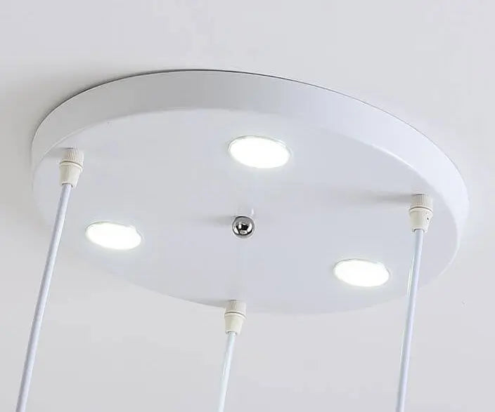 Contemporary Nordic Gradient Glass Metal Orb 1/3 Light Island Light Chandelier for Living Room Lumendat
