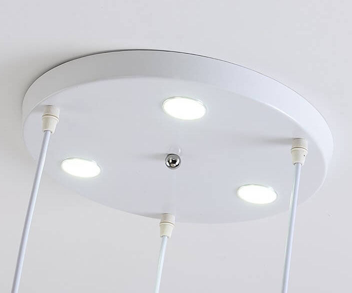Contemporary Nordic Gradient Glass Metal Orb 1/3 Light Island Light Chandelier for Living Room