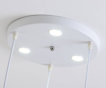 Contemporary Nordic Gradient Glass Metal Orb 1/3 Light Island Light Chandelier for Living Room