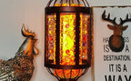Vintage Turkish Stained Glass Lantern 1-Light Table Lamp Lumendat