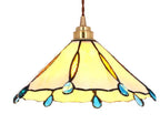Vintage Tiffany Stained Glass Umbrella Shape 1-light Pendant Light BulbSquare