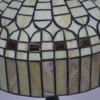 European Tiffany Yellow Baroque Glass 1-Light Table Lamp Lumendat