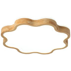 Nordic Flower Shape Wooden LED Flush Mount Ceiling Light Lumendat