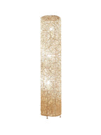 Minimalist Rattan Weaving Column Shaped 3-Light Standing Floor Lamp Lumendat