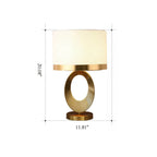 Modern Luxury Fabric Ring Base 1-Light Table Lamp Lumendat