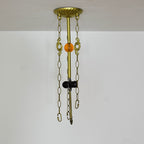 Vintage Tiffany Dragonfly Stained Glass 3-light Chandelier BulbSquare