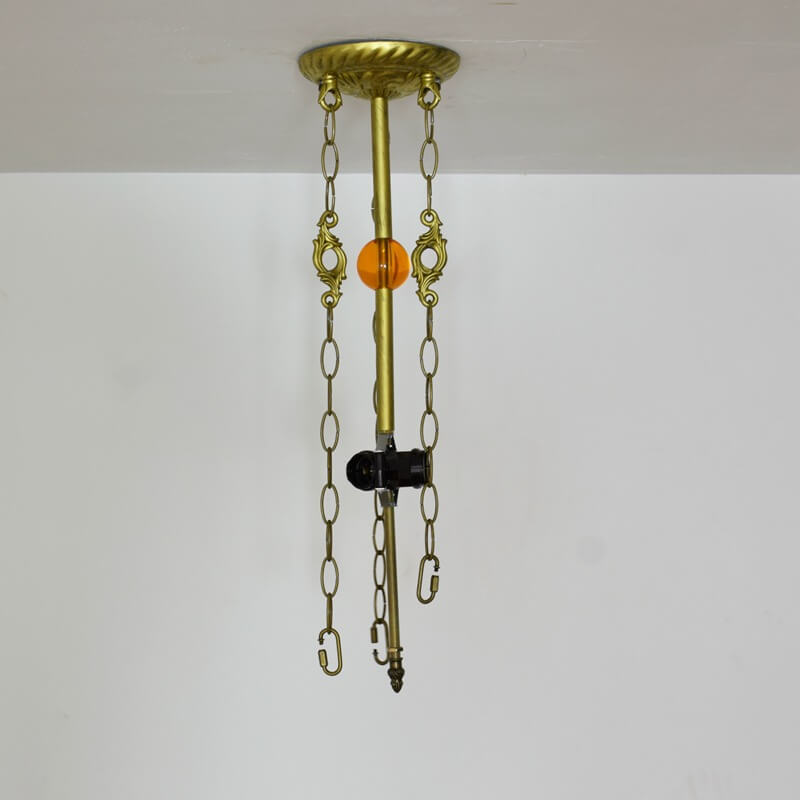 Vintage Tiffany Dragonfly Stained Glass 3-light Chandelier BulbSquare