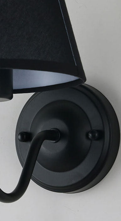 Modern Fabric Bell Shade Bend Arm 1-Light Wall Sconce Lamp Lumendat
